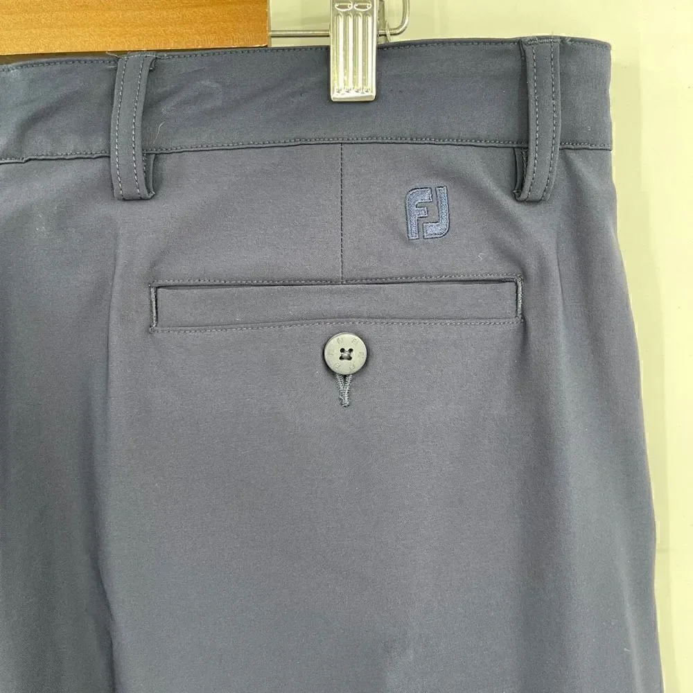 FJ Men's Gray Mid Rise Flat Front Chino Golf Shorts Size W38